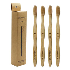 Bamboo Toothbrush with Medium Soft Natural Bristles