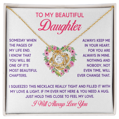 Love Knot Necklace - To My Beautiful Daughter