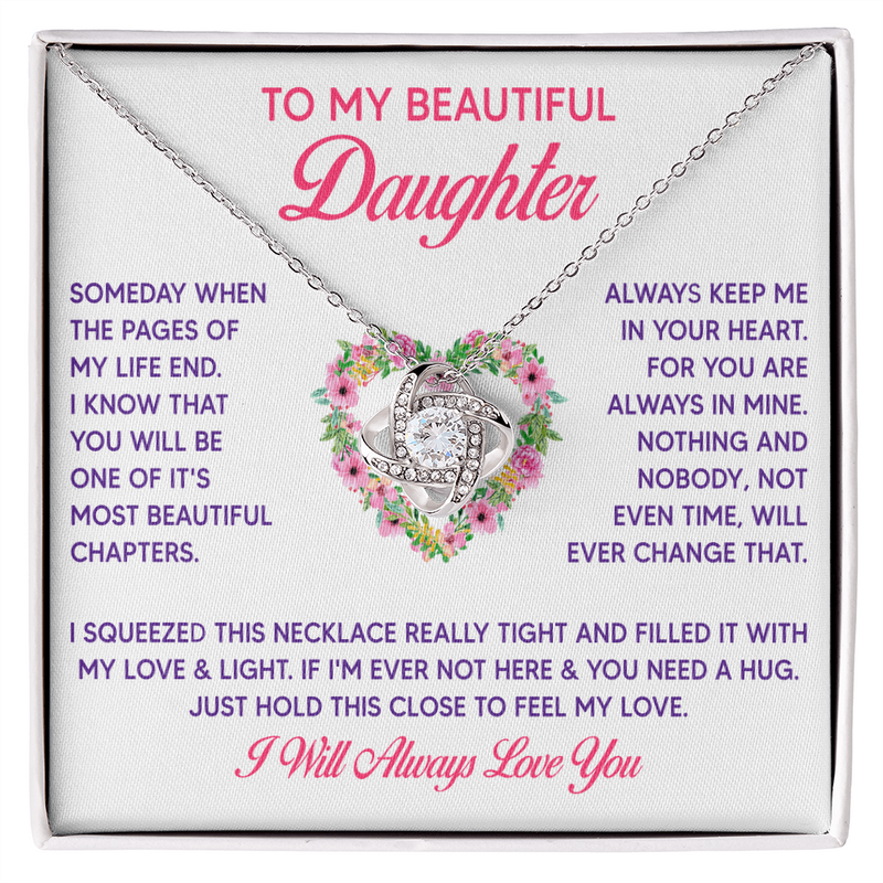Love Knot Necklace - To My Beautiful Daughter