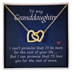 Interlocking Hearts Necklace - To My Granddaughter