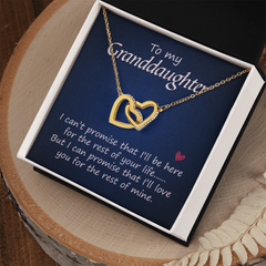 Interlocking Hearts Necklace - To My Granddaughter