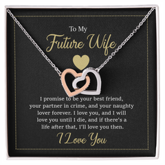 Interlocking Hearts Necklace - To My Future Wife