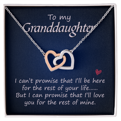 Interlocking Hearts Necklace - To My Granddaughter