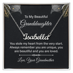 Custom Name Necklace - To My Beautiful Granddaughter