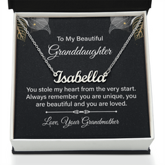 Custom Name Necklace - To My Beautiful Granddaughter