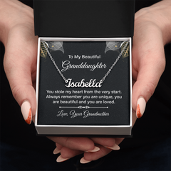 Custom Name Necklace - To My Beautiful Granddaughter