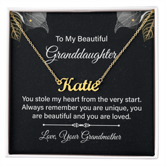 Custom Name Necklace - To My Beautiful Granddaughter