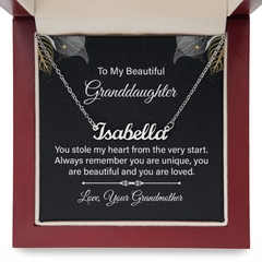 Custom Name Necklace - To My Beautiful Granddaughter
