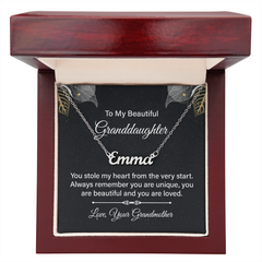 Custom Name Necklace - To My Beautiful Granddaughter