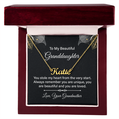 Custom Name Necklace - To My Beautiful Granddaughter