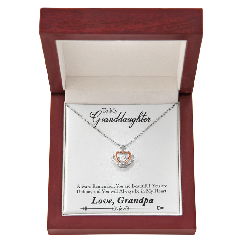 Crown Pendant Necklace - To My Granddaughter