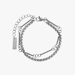 Double Layer Titanium Steel Bracelet for Men