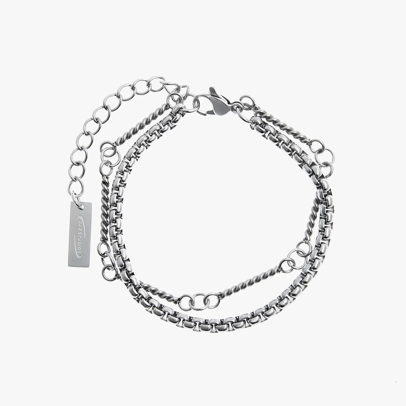 Double Layer Titanium Steel Bracelet for Men